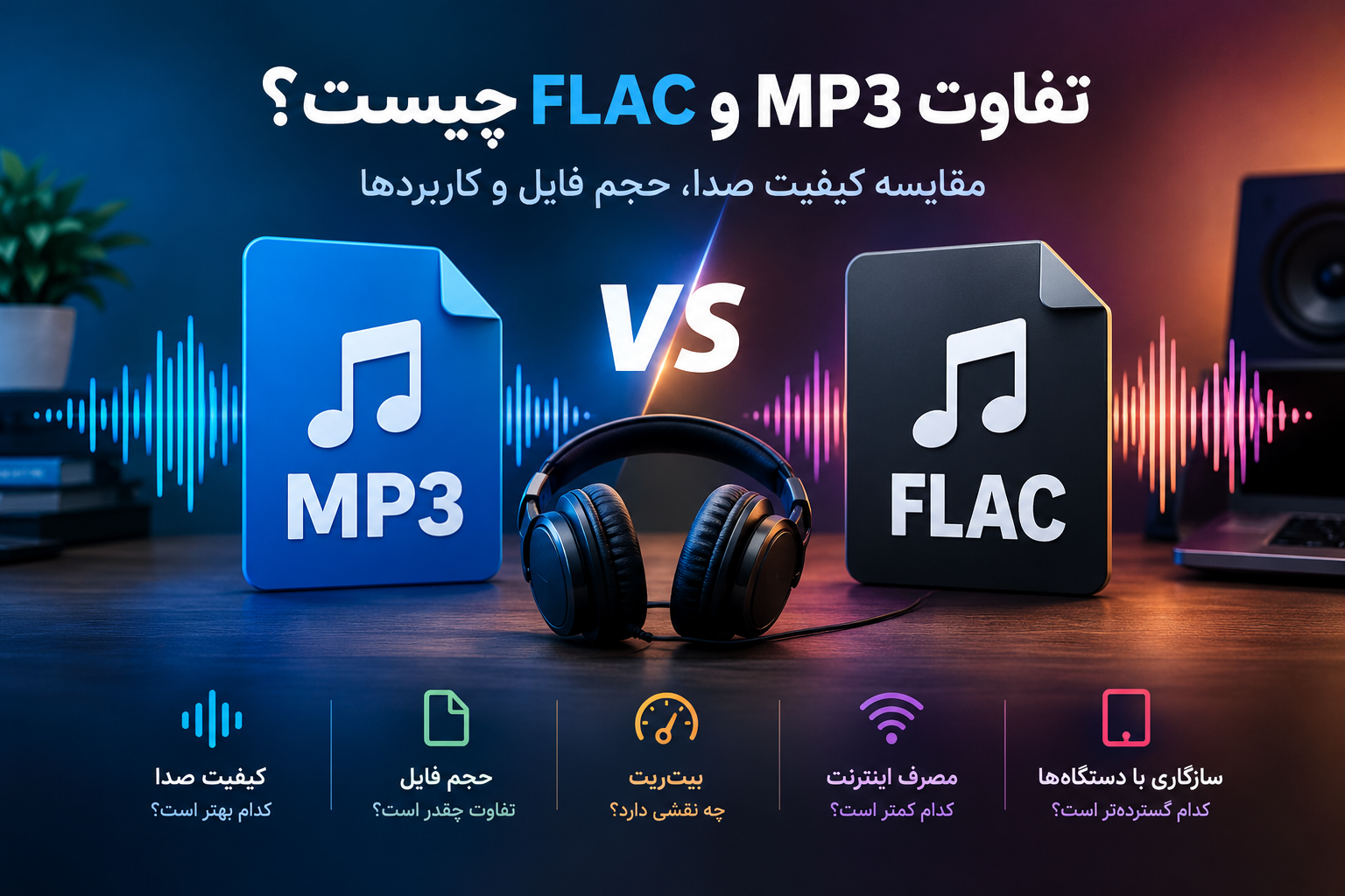 تفاوت بین mp3 و flac چیست ؟